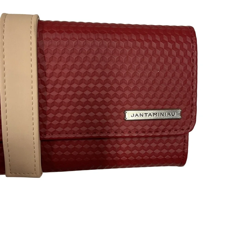Jan Taminiau Women's Business Class Amenity Clutch Burgundy Limited Edition OS